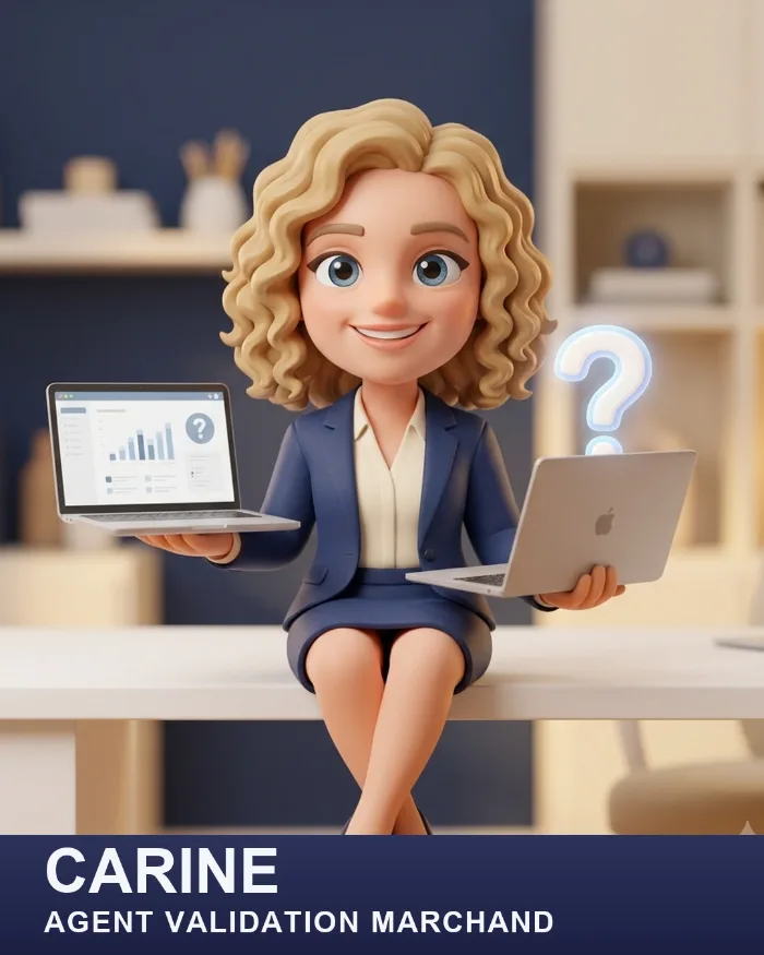 Carine, agent validation marchand